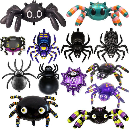 New Halloween Terror Spider Balloon Ghost Festival Party Shopping Mall Event Decoration Home Yard Halloween Photo Props Balloon