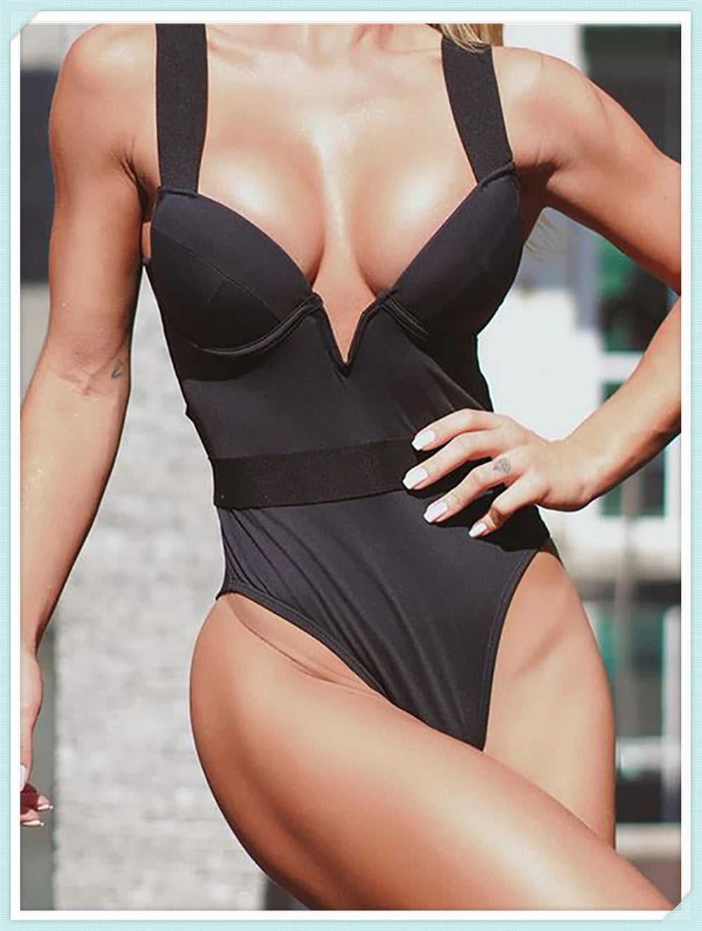 Solid Bandage Bikini Women Push Up Swimsuit Sexy Swimwear Female Brazilian Bathing Swimming Suit Bather Splicing Color Beachwear