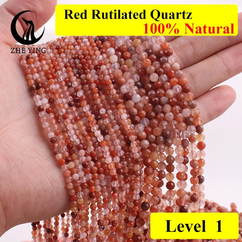 AAA Colorful Tourmaline Stone Beads Loose Spacer Faceted 3mm Beads for Jewelry Making DIY Bracelet Accessories 15''