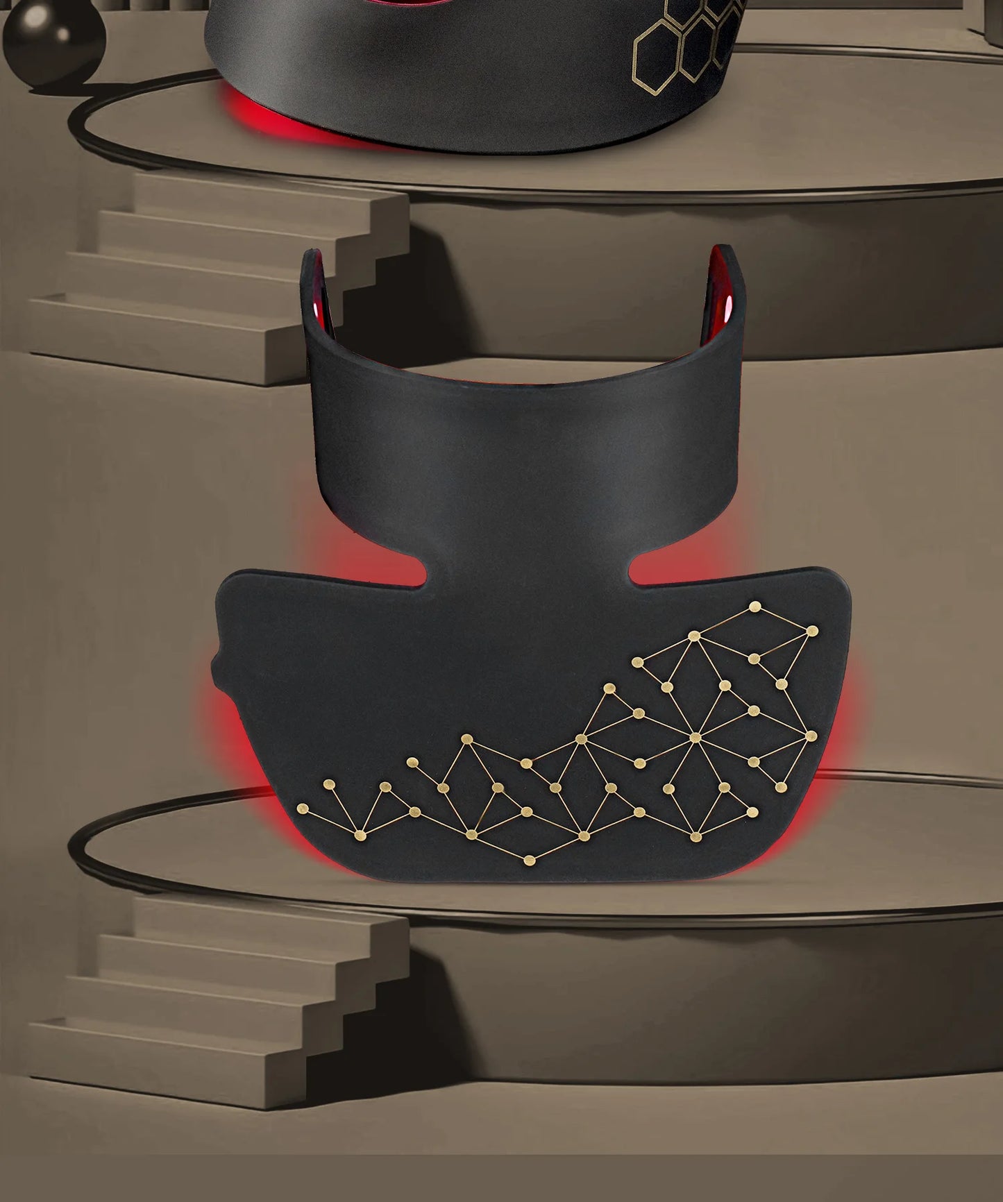 Hello Face Rechargeable Red Light Therapy Mask for Face & Neck  Infrared LED Mask Skincare Device for Glowing Skin