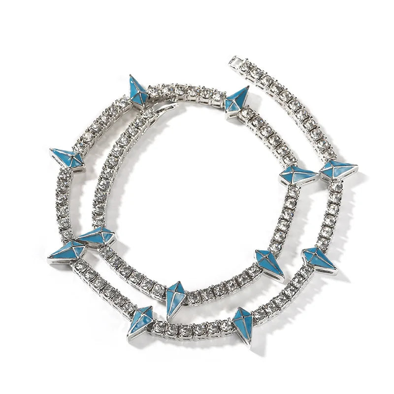 Uwin Black Panther Necklace Zinc Alloy Rhinestone Full Iced Out Personalized 5mm Tennis Chain For Men Christmas Gift