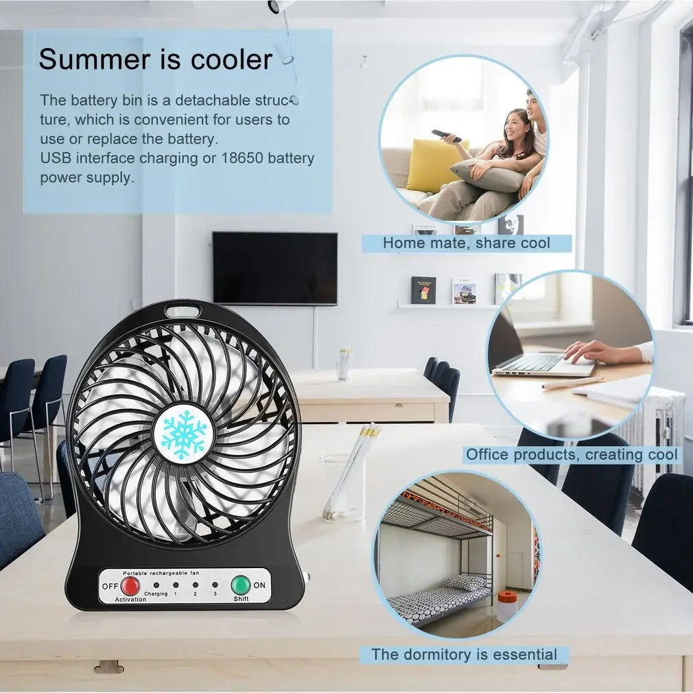 Mini Small Fan Usb Charging Portable Dormitory Office Charging Small Fan Outdoor Camping Cooling Usb Fan Outdoor Supplies