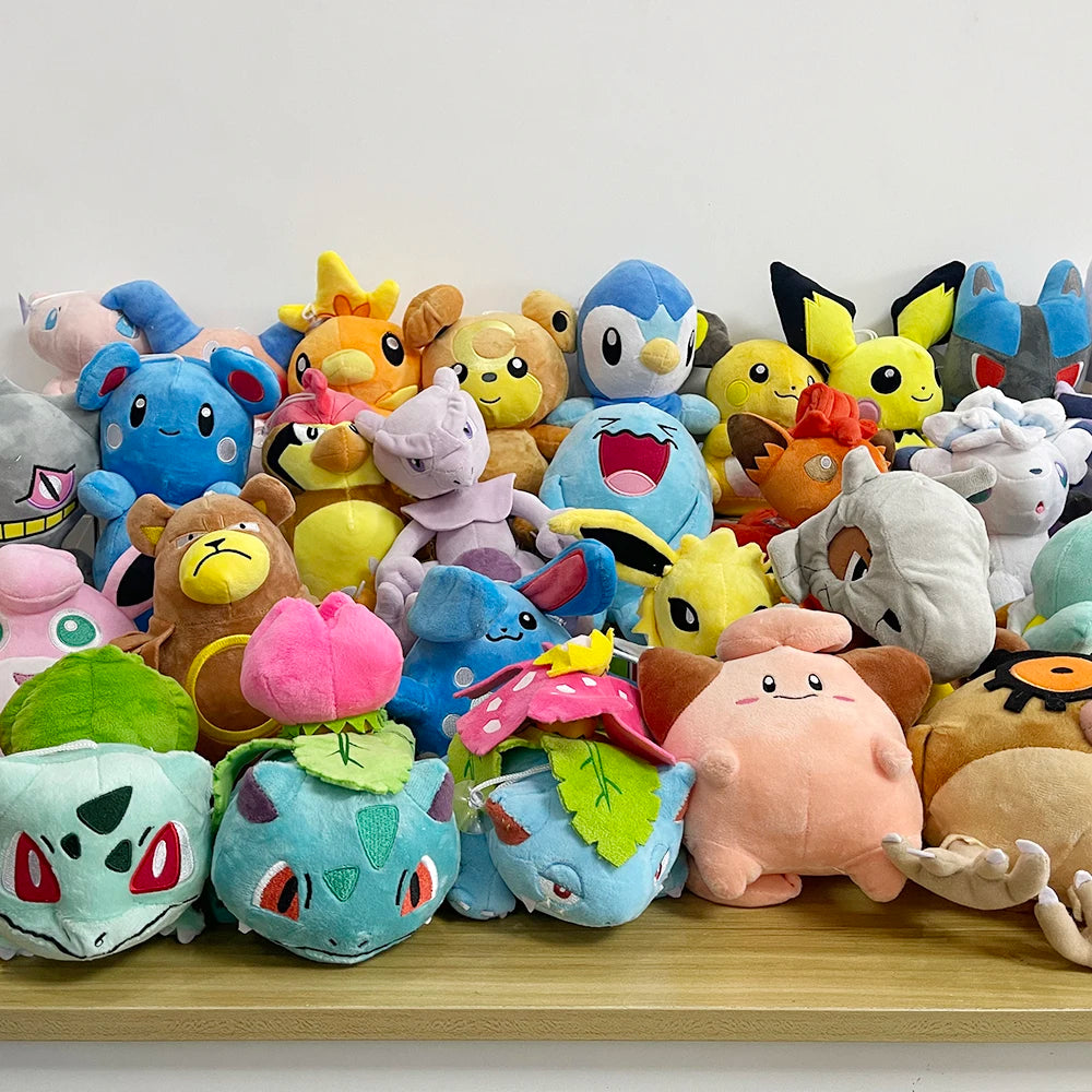 Pokemon Plush Toys Colorful Black Pikachu Aerodactyl Dragonite Charmeleon Lapras  Peluche Charizard Gengar Mewtwo Stuffed Doll