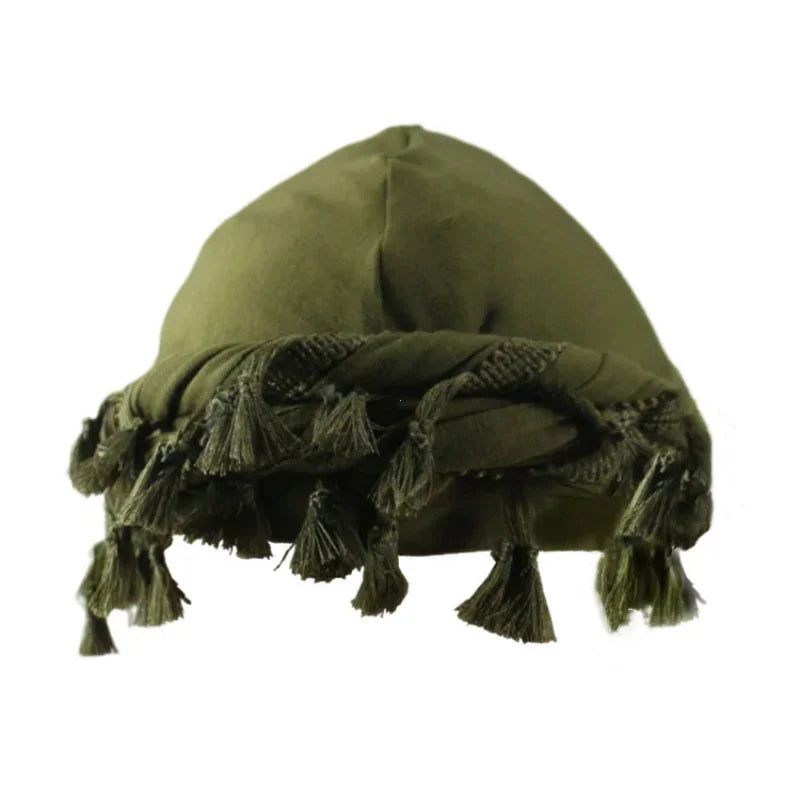 Men Hat Punk Burr Trim Twisted Tail Fringe Cotton Bandana Hat Hop Turban Hats Head Wrap Beanie Cap Solid Color Docker Hat 2024