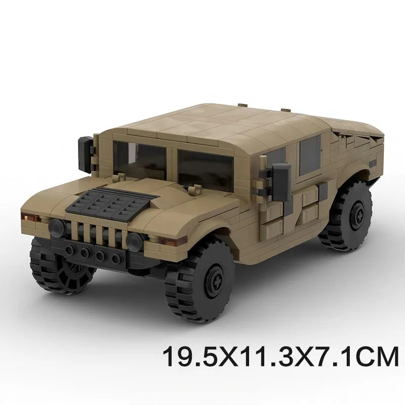 Bricklink MOC Car Technical Truck Military Hummer H1 H2 Armored Speed Vehicles Sets Building Blocks Kid Toys Christmas Gift
