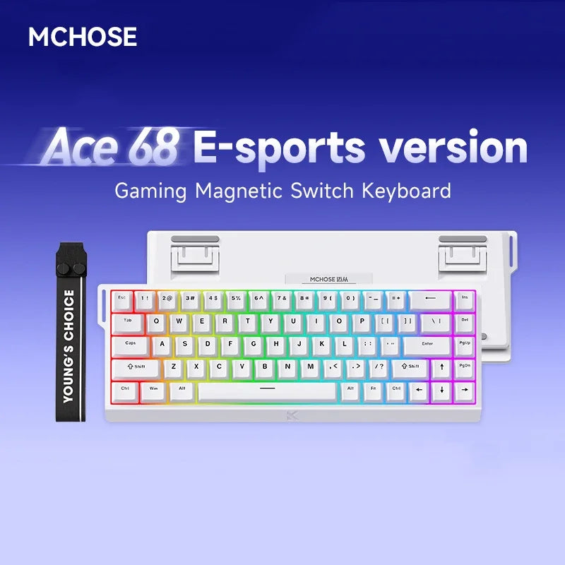 MCHOSE Ace68 RGB 8K Mechanical Keyboard ,Magnetic Switch,0.01mm RT Accuracy,128K Scan Rate,Customs Gaming Keyboards