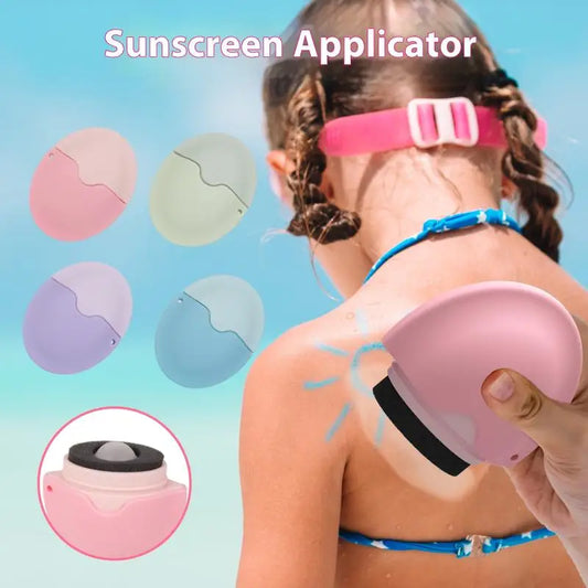 Silicone Suncream Roller Applicator Refillable Oval Isolation Lotion Cream Bottles Stitching Color Cosmetics Tool Travel