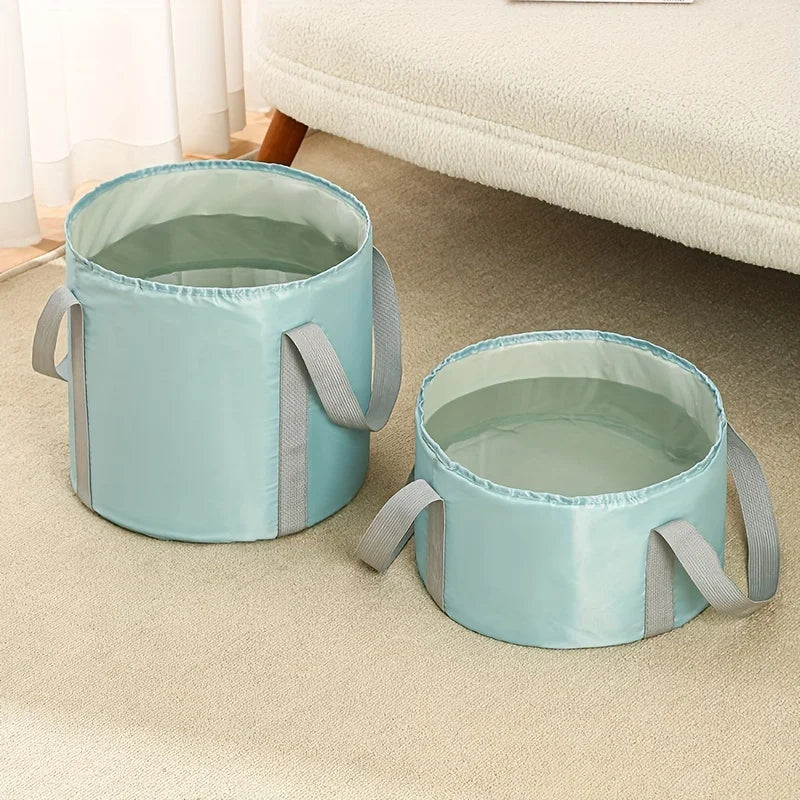 Travel Camping Foldable Basin Washbasin Bucket Bathroom Folding Basin Foot Bath Sink Foot Soak Bag Folding Foot Bath Bucket