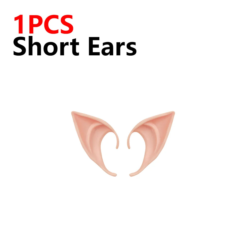 10-1Pair Halloween Angel Elf Ears Fairy Cosplay Latex Ears Halloween Decoration Monster Ears Vampire Cosplay Costume Accessories