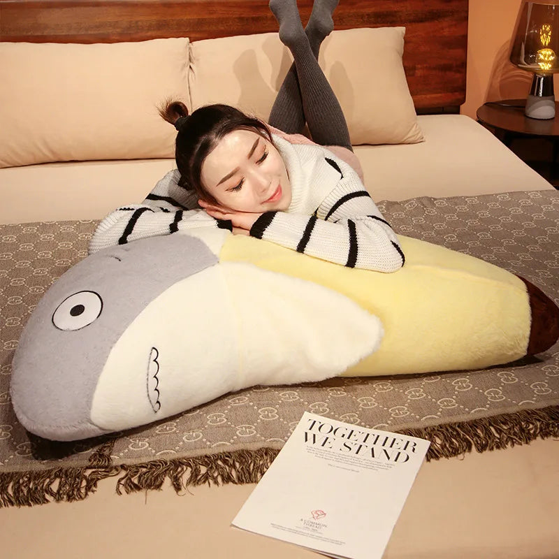 New Kawaii Transform Shark Banana Plush Toy Stuffed CuteShark Doll Animal Pillow Soft Cartoon Cushion Kid Christmas Gift