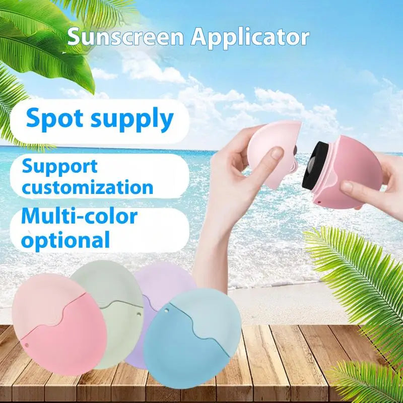 Silicone Suncream Roller Applicator Refillable Oval Isolation Lotion Cream Bottles Stitching Color Cosmetics Tool Travel