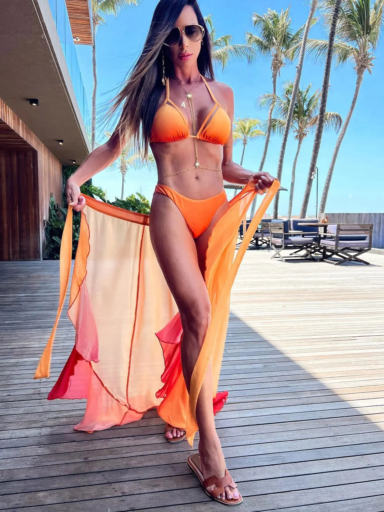 2025 New Sexy Women Three Piece Bikinis Set With Pants Bra See Through Beach Pants Swimsuit Summer Female Vacation Beachwear