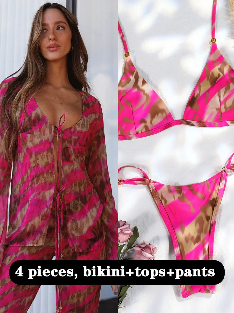 ZRTAK Swim Suit Women Swimsuit Push Up Bikinis 2025 Bathing Suit Sexy Bikini Sets Swimwear Print Beachwear Print Biquinis