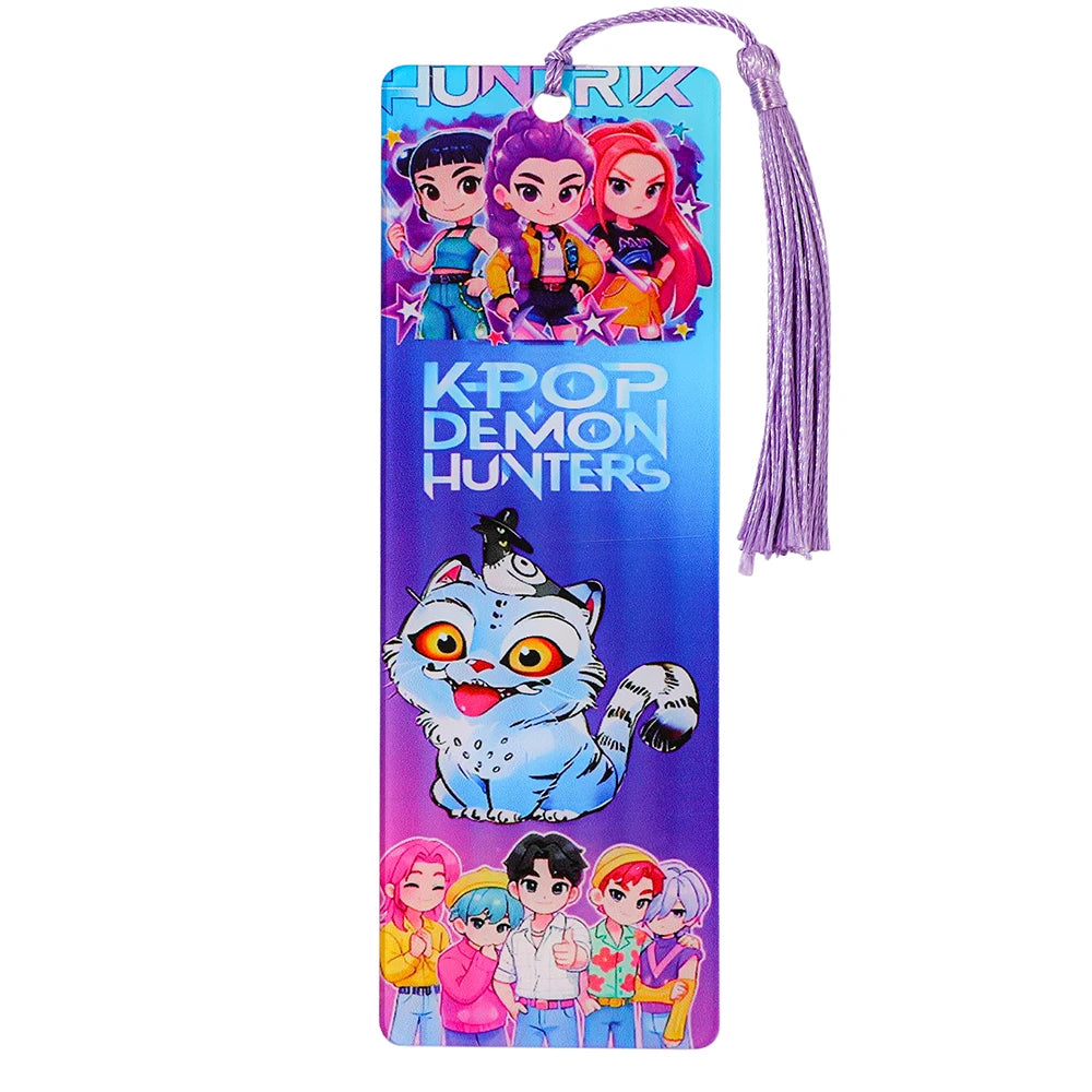 Kpop Demon Hunter Saja Boys Acrylic Bookmark Anime Merch Student Study Stationery Christmas Gift for Friends