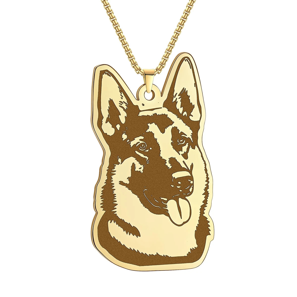 Kinitial Cute Dog Puppy Pendant Necklace For Women Men Stainless Steel Charm Necklace Wholesale Christmas Gift Jewelry