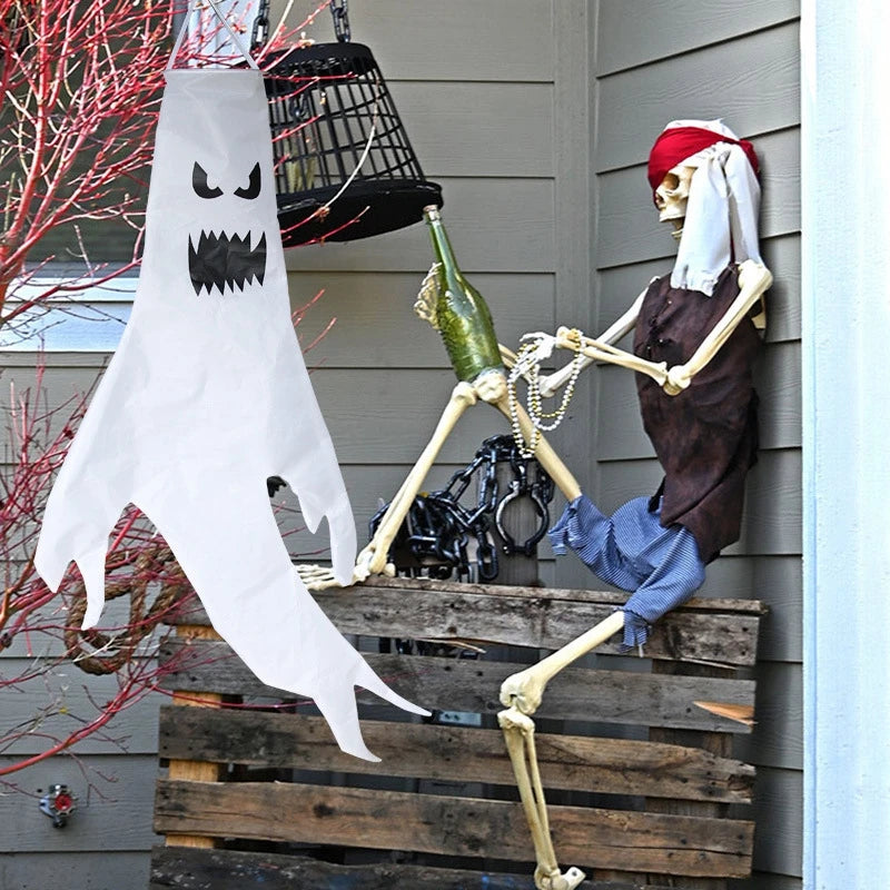 Halloween Floating Ghost Decor  for Home Courtyard Hanging Pumpkin Lamps   Halloween Scary Horror Atmosphere Decor