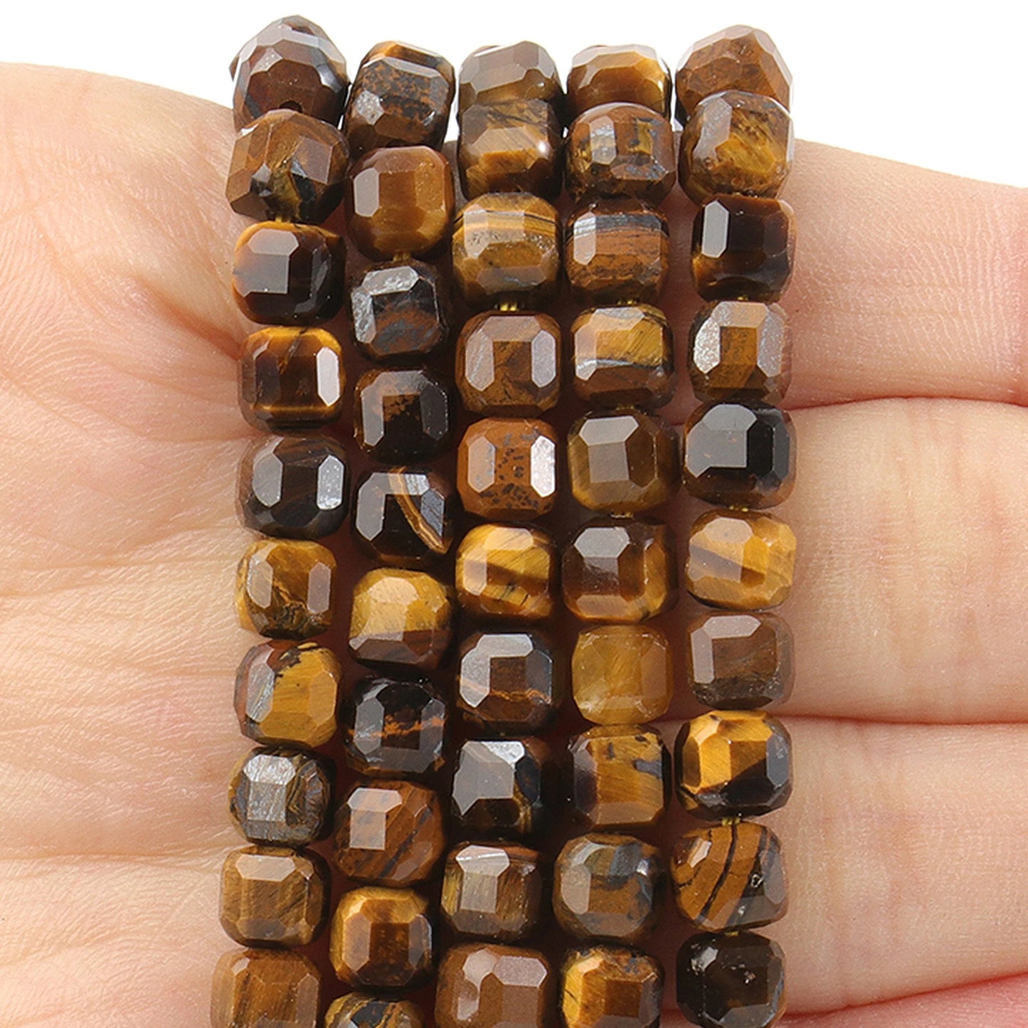 Faceted Natural Tourmaline 5mm Square Cube Shape Beads for Jewelry Making Diy Bracelet Necklace Beading Accessories
