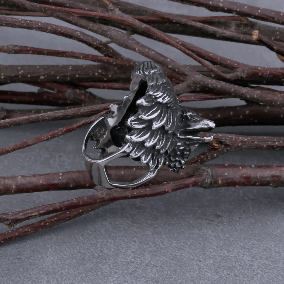 Raven Defend Odin Scandinavian Charm Stainless Steel Men's Ring Creative Ring Gift Jewelry Men's Jewelry
