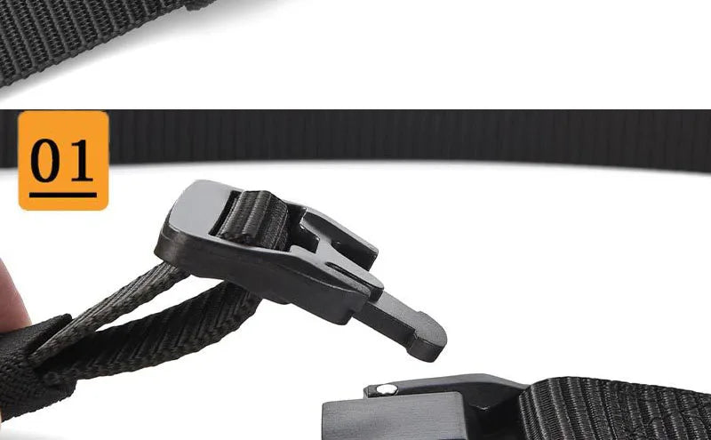 Plus Large LONG Size 125 140 160 180cm Men's Belt Canvas Multi-functional Tactical Quick Release Magnetic Alloy Buckle Belts