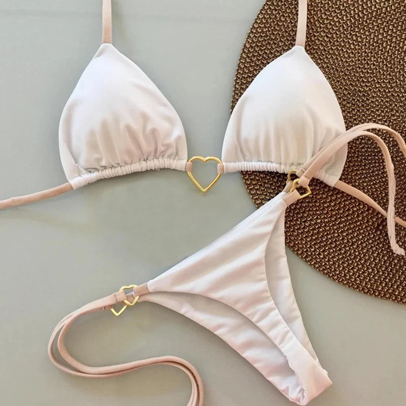 Sexy Red Bikinis Women's Swimwear Female Swimsuit For Swimming Wear Bathing Suits Brazilian Bikini Set Beachwear Pool Bather