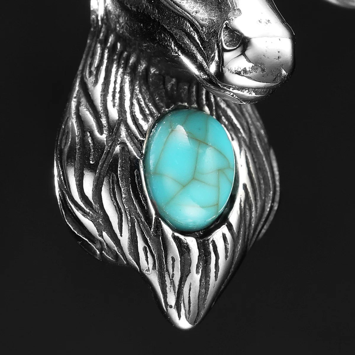 Deer Pendants Men Ancient Reindeer Necklaces 316L Stainless Steel Gem Chain Rock Punk for Friend Male Jewelry Gift Dropshipping