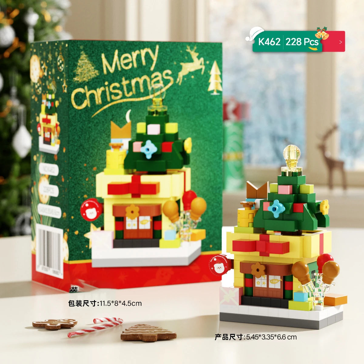 christmas train santa claus moc building blocks toys construction set for girls christmas tree decorations micro building blocks