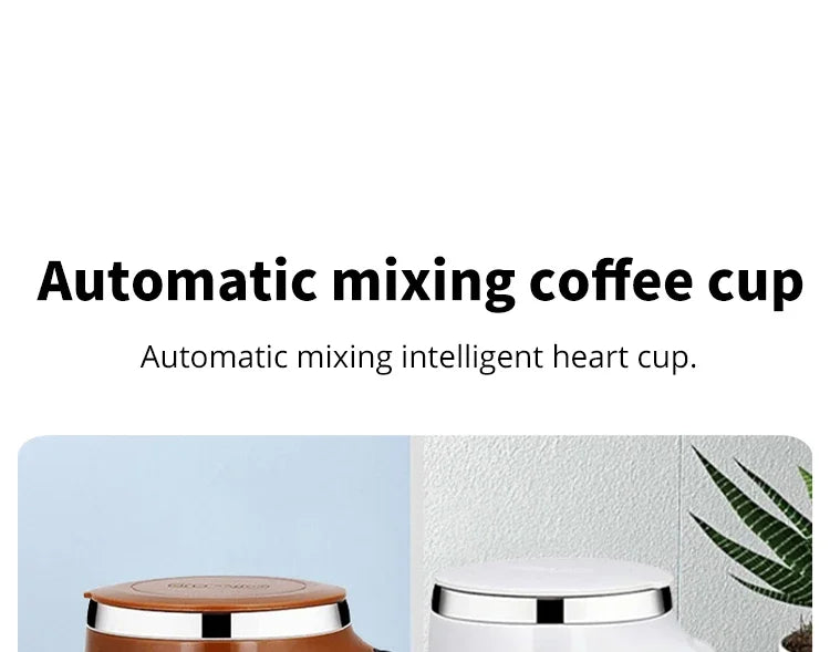 Automatic Mixing Cup Battery Portable Coffee Electric Mixing Stainless Steel Rotary Magn，