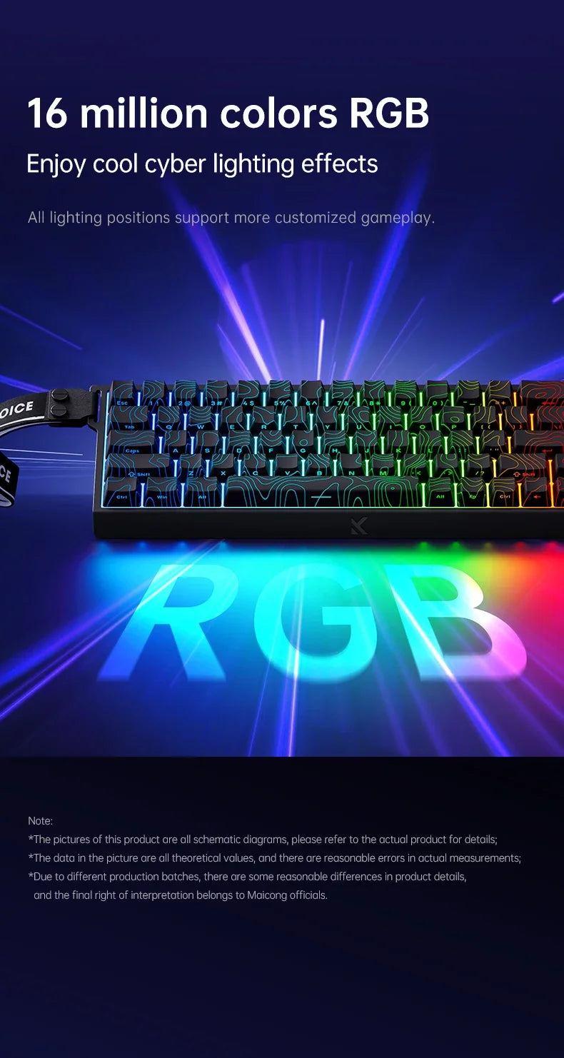 MCHOSE Ace68 RGB 8K Mechanical Keyboard ,Magnetic Switch,0.01mm RT Accuracy,128K Scan Rate,Customs Gaming Keyboards