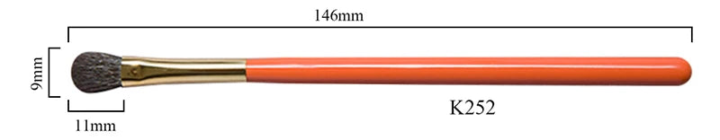 Professional Handmade Makeup Brushes Kit Soft Blue Squirrel Goat Hair Eye Shadow Blending Brush Orange Handle Make Up Brush Set