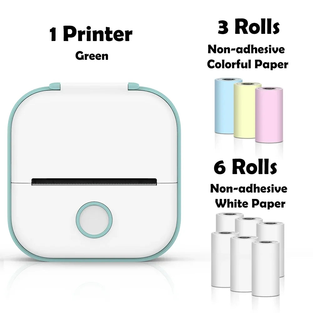 Phomemo T02 Portable Mini Wireless Thermal Pocket Printer Self-adhesive Stickers Use for DIY,Journal Sticker impresora portátil