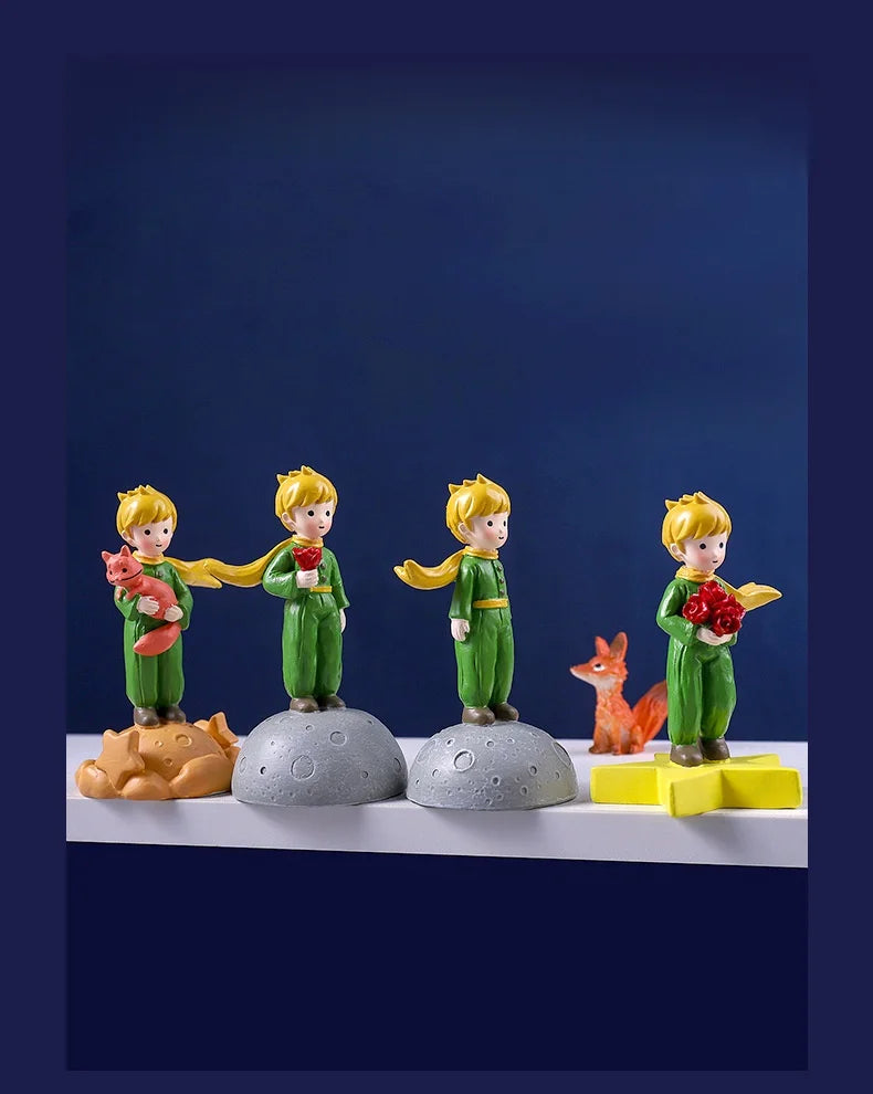 Home Decoration DIY Resin Crafts Little Prince Home Desk Small Ornaments Children's Birthday Christmas Gift Ornaments Decoration
