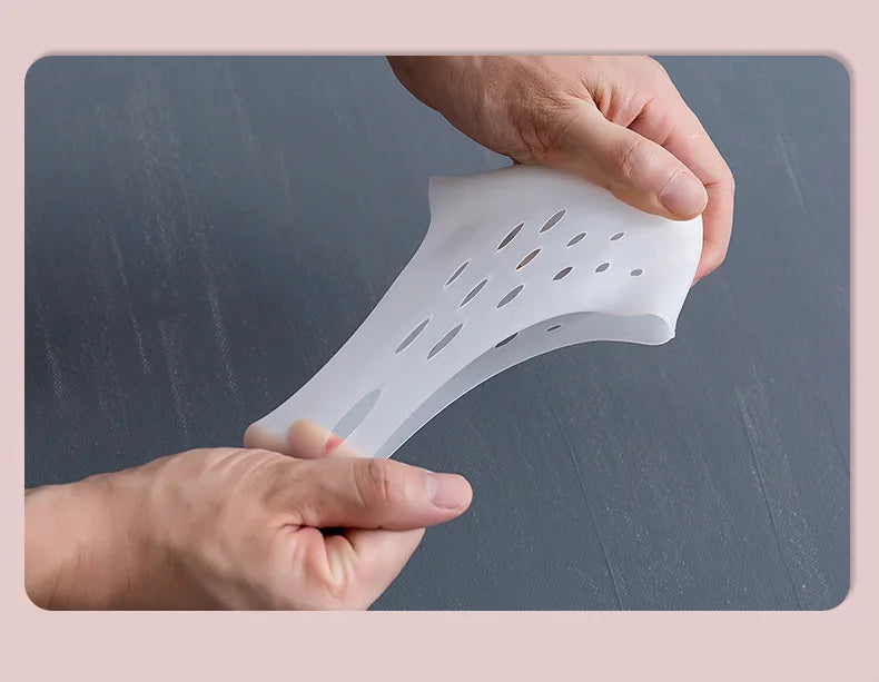 Unisex Invisible Height Increase 5CM Silicone Socks Gel Heel Pads Orthopedic Arch Support Heel Cushion Insoles Foot Massage Pad