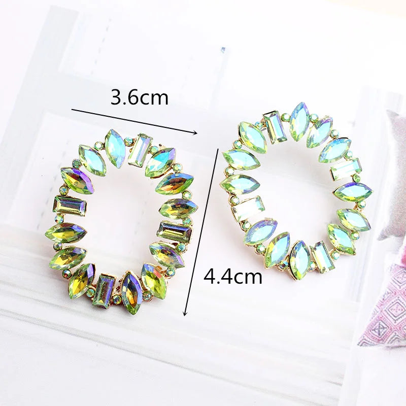 Elegant Tree Shape Acrylic Opal Stone Stud Earrings Statement Women Piercing Earrings 2019 New Trendy Jewelry Gift