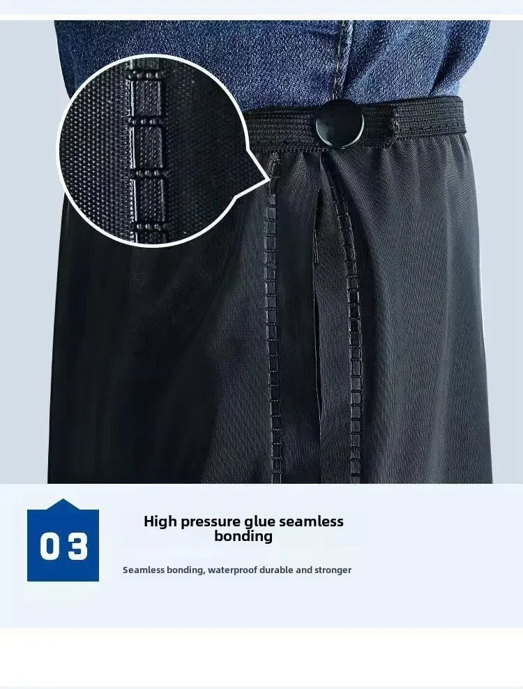 Rain Thickened Boot Shoe Cover Black Waterproof with Reflector High Top Non-slip Shoes Dust Covers Motorcycle Bike Rain Cover