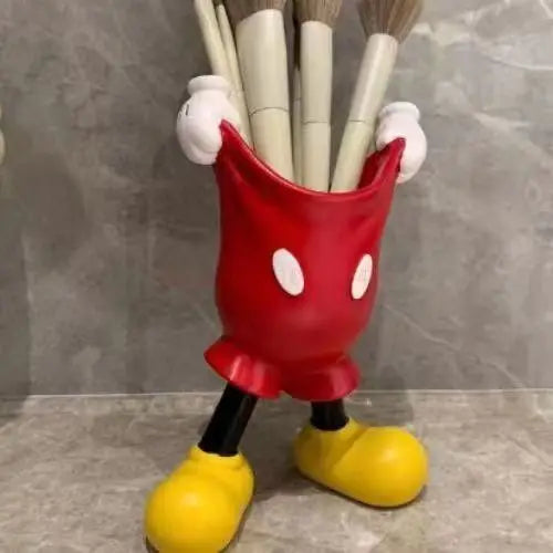 Kawaii Mickey Glove Pen Holder Anime Cute Cartoon Pencil Stationery Desktop Decoration Student Pen Holder Christmas Gift