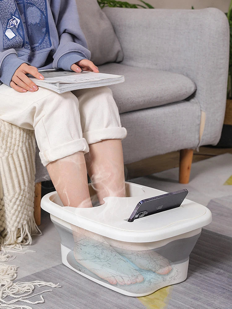 Foldable Footbath Massage Bucket Soaking Bucket Folding Basin Spa Foot Bath Bucket Household Sauna Bathtub Pedicure Bath Bathtub