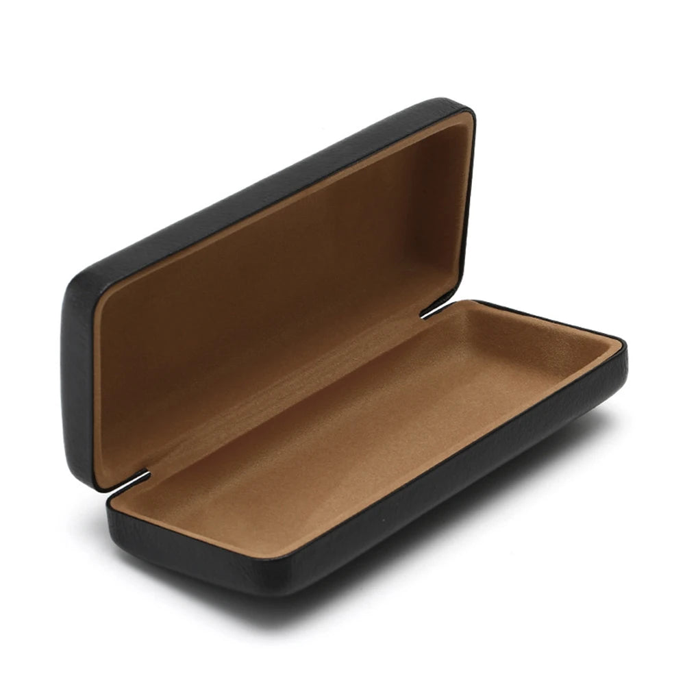 Unisex Glasses Box Lychee Pattern Pu Leather Eyewear Protector Cover Reading Glasses Case Women Men Sunglasses Case