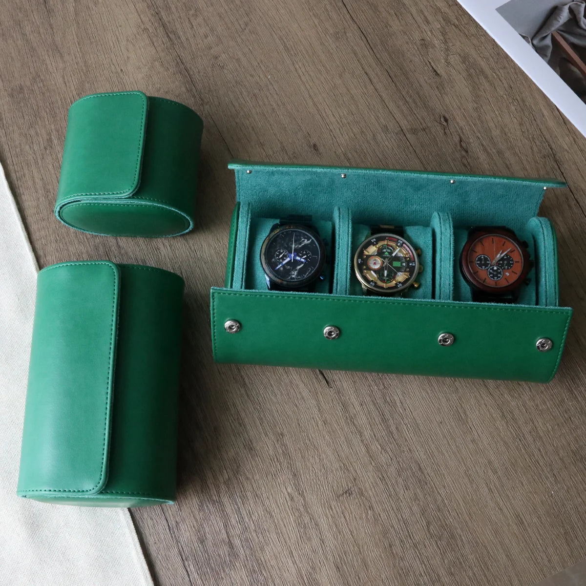 Travel Watch Storage Box Leather Watch Display Case Storage Box Watch Organizers Men Christmas Gift Watch Travel Case Watch Box