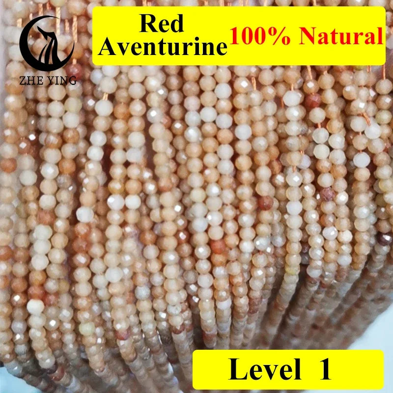 AAA Colorful Tourmaline Stone Beads Loose Spacer Faceted 3mm Beads for Jewelry Making DIY Bracelet Accessories 15''