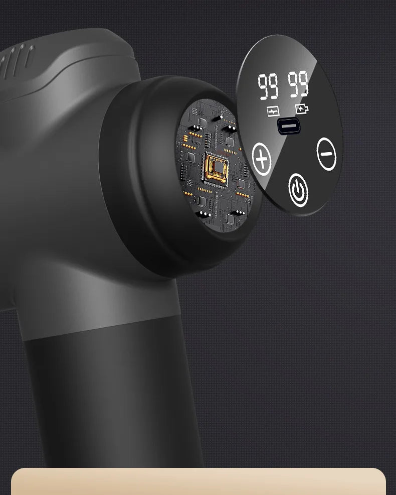 Fitness Massage Gun Fascia Deep Muscle Relax Body Neck Massager Electric Fitness Equipment Noise Reduction Christmas gift