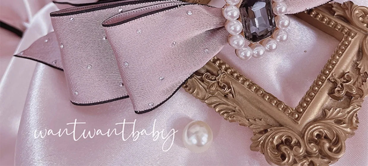 Sweet Cute Hairbands Japanese Style Lolita Headwear Rhinestone Pearl Polka Dot Bownot Headdress Tiaras for Girl Accessories