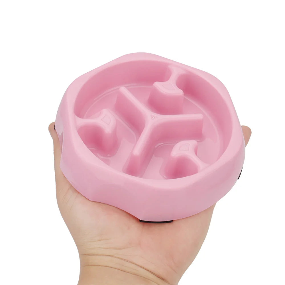 Small Dog Slow Food Bowl Anti Choking Cat Pet Bowl Puppy Feeder Supplies Square/Round