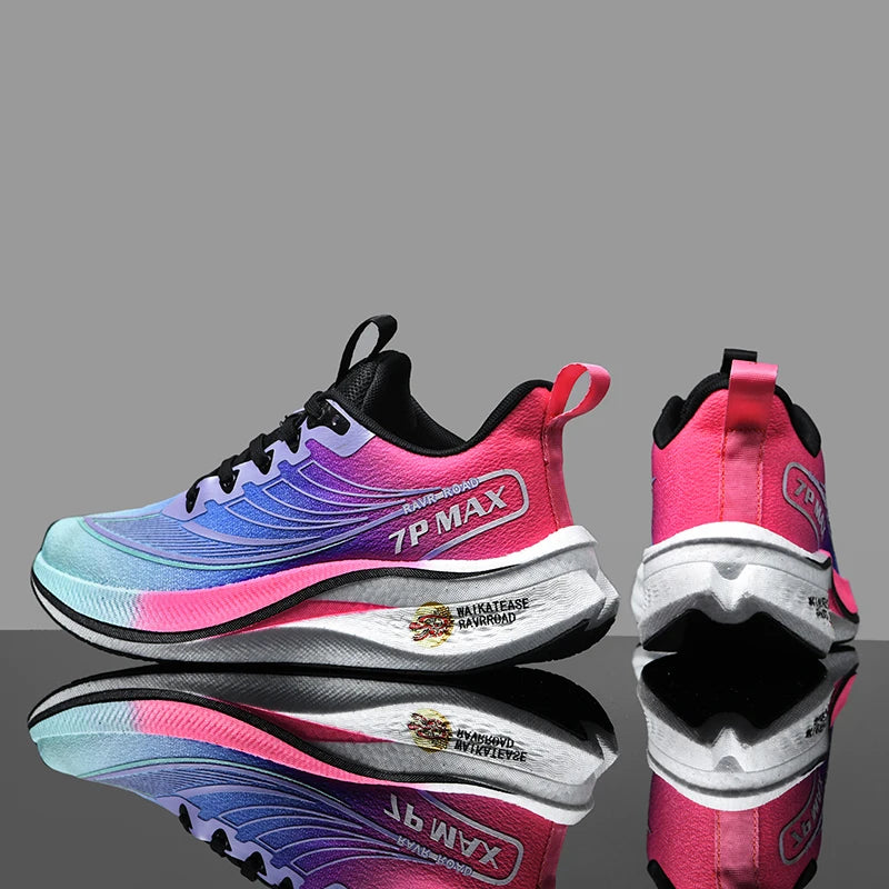 Men Running Sport Shoes Casual Marathon Carbon Plate Air Cushion Highquality Women's Comfortable Athletic Nonskid Tenis Sneakers