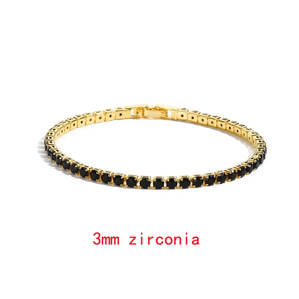 Luxury Rainbow Adjustable Multicolor Tennis Bracelets For Women Ladies Wedding Colorful Zircon Charm Bracelet Hand Chain Jewelry