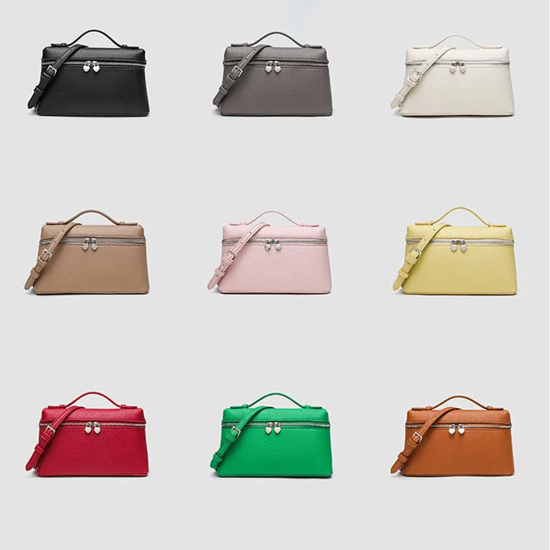 Customizable Name Lunch Box Bag Fashionable Women's Bag Ostrich Pattern Handbag Clutch Bag Women Make Up Pouch With Handle