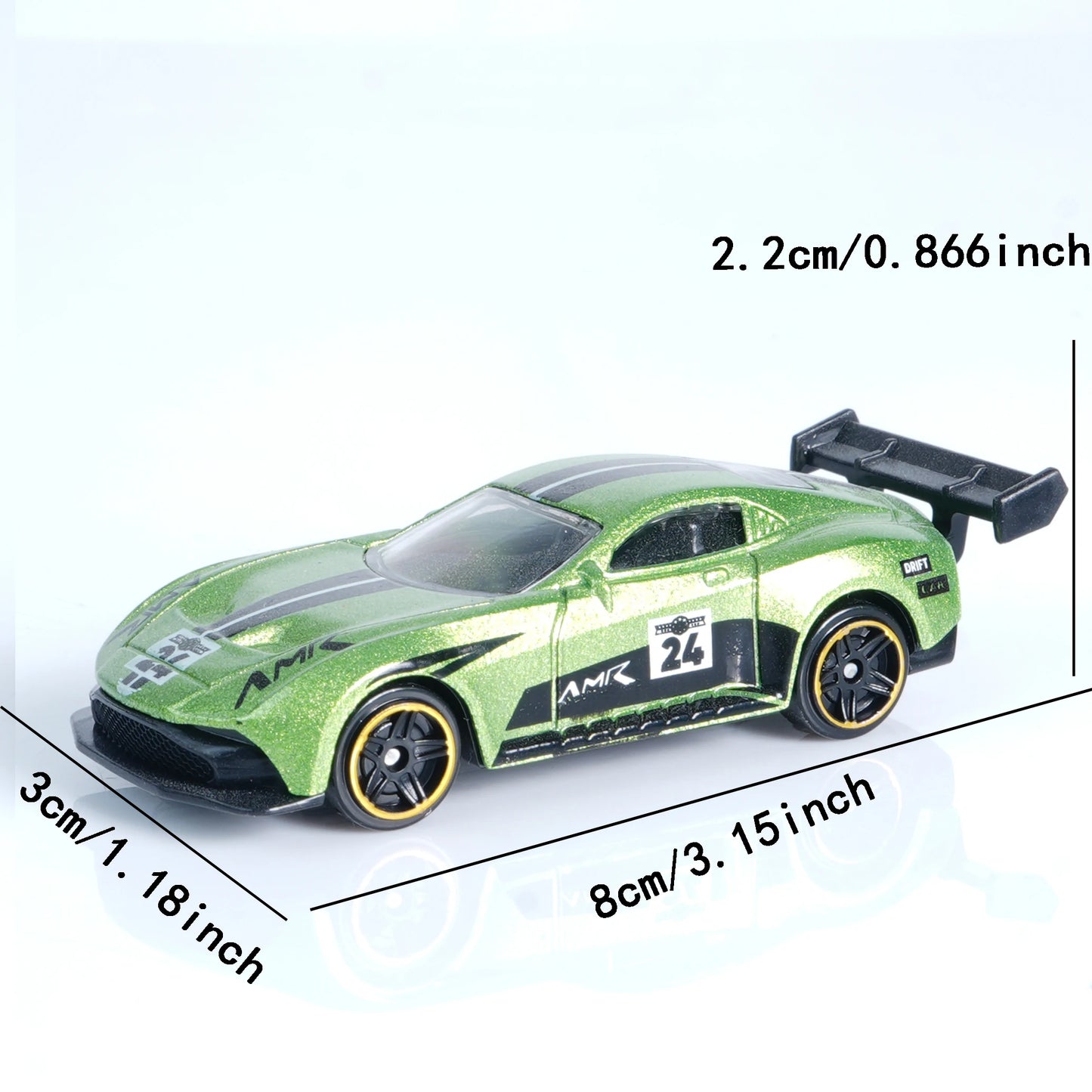 1:64 Novel Racing Sports Alloy Die-Cast Model Metal Car Children's Toy Ornament Collection Display Decoration Christmas Gift for Boys Realistic Details Cost-Effective