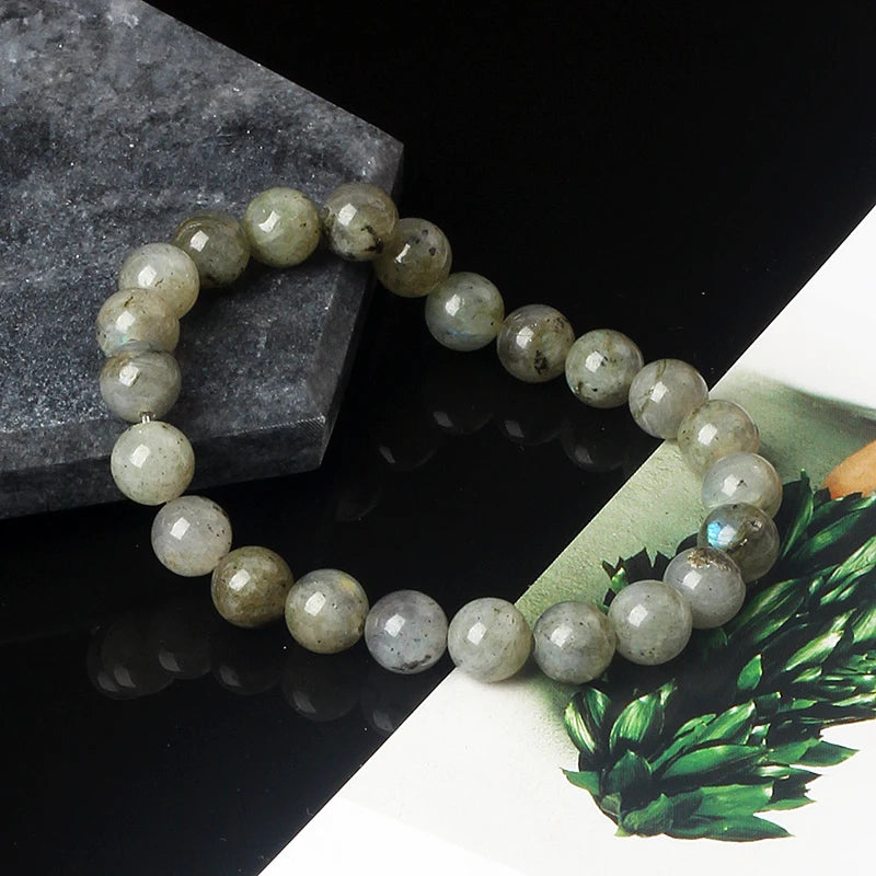 Original India Labradorite Beads Bracelets for Women Reiki Natural Stone Blue MoonStone Charm Bangle femme bijoux Couple Jewelry