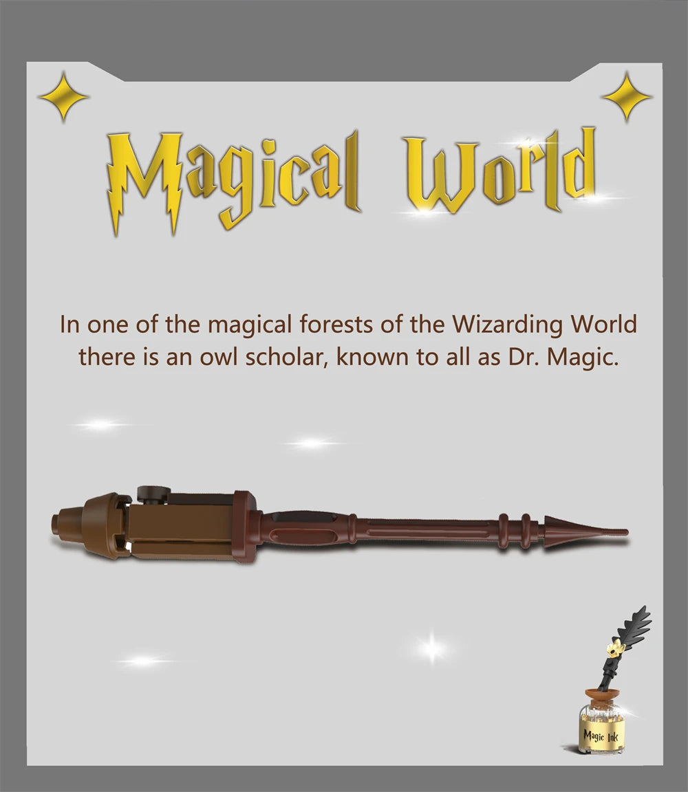 Magic World Owl Professor MOC Building Blocks Set Creative Technical Bricks DIY Toy for Adults Kids Holiday Christmas Gift