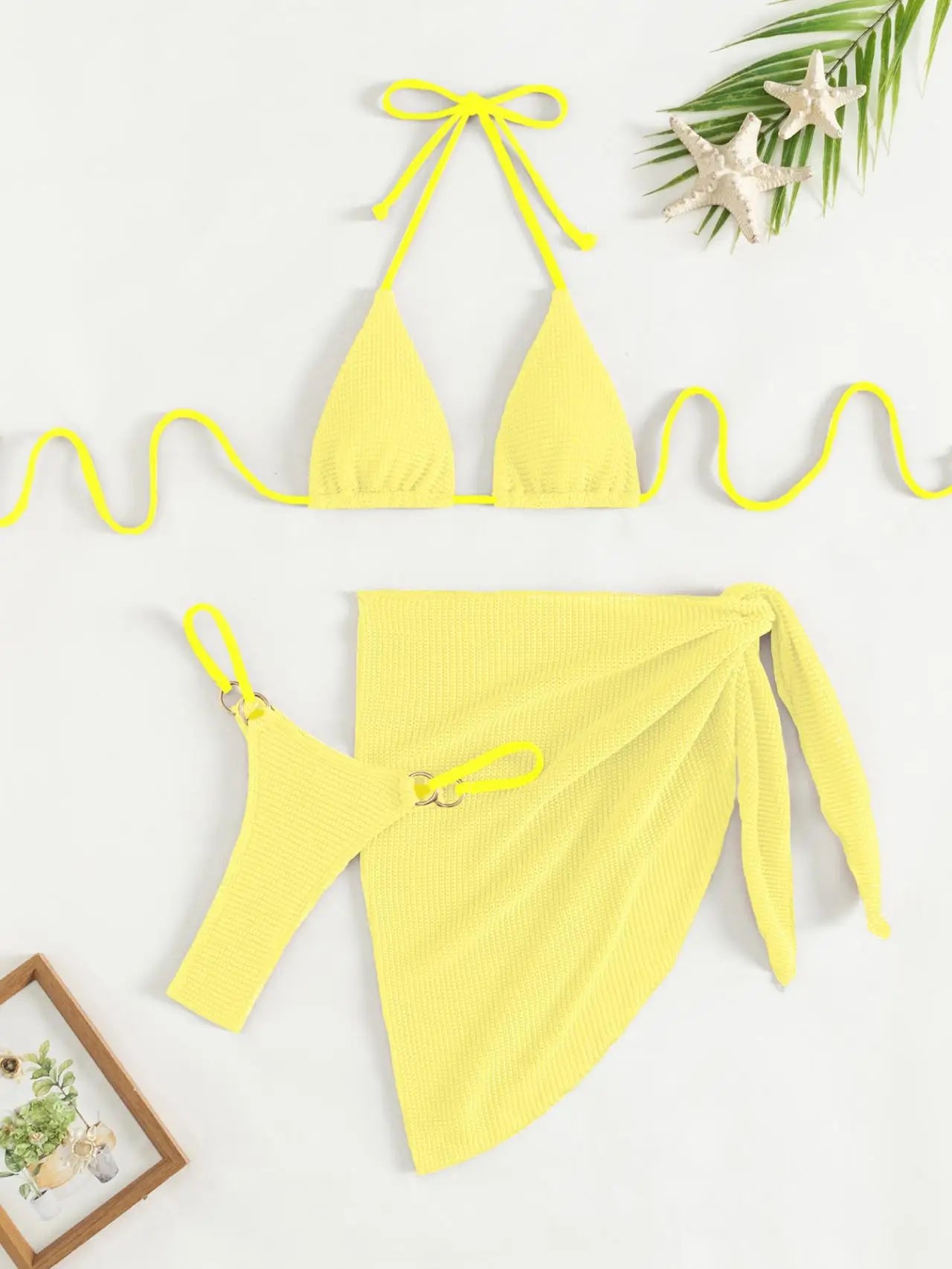 Sexy Brown Bikini Set 2025 Women Halter Push Up Bra Skirt 3 Piece Swimsuit Summer Bathing Suit Cover Up Thong Swimwear Biquini