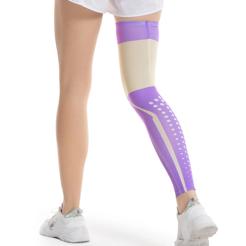 1PCS Sports Compression UV Long Leg Sleeves for Running Basketball Football Cycling and Other Sports for Men, Women, Youth